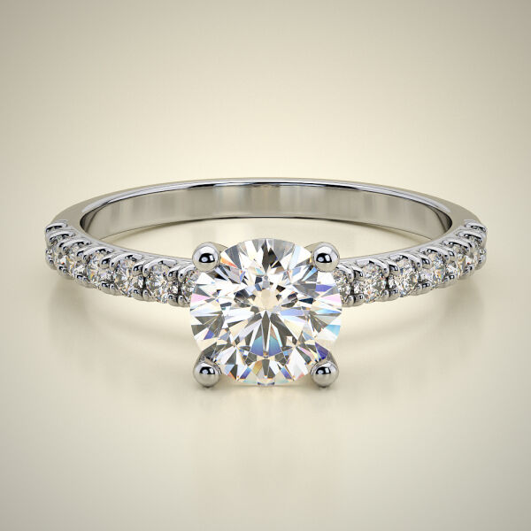 PAVE SOLITAIRE RING ENG060